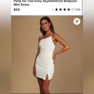 Party tor Two Ivory Asymmetrical Bodycon
Mini Dress - Lulus